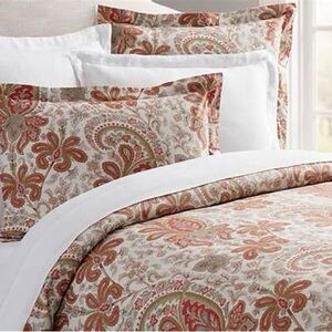 NEW Pottery Barn Charlie Organic Paisley Bedding Set